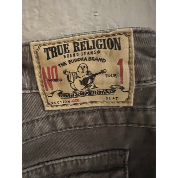 True Religion Gray Corduroy Jodie Low Rise Skinny Pants Sz 25 - Picture 4 of 6